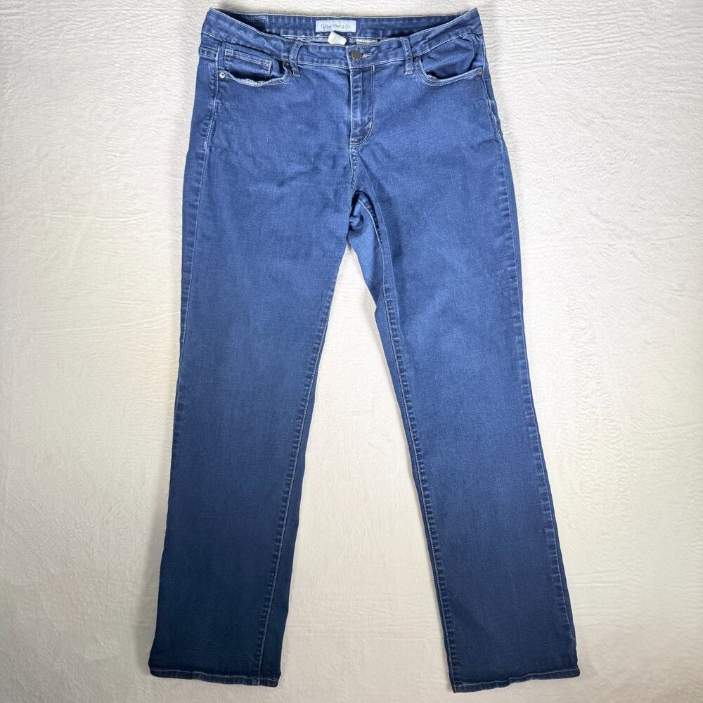Calvin Klein Vtg Womens Jeans Slim Straight Leg Low Rise Urban Cool Size‎ 12